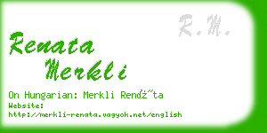 renata merkli business card